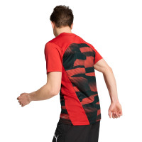 PUMA AC Milan Pre-Match Trainingsshirt 2024-2025 Rood Zwart