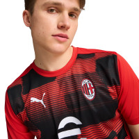 PUMA AC Milan Pre-Match Maillot d'Entraînement 2024-2025 Rouge Noir