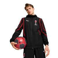 PUMA AC Milan Pre-Match Survêtement Woven Full-Zip 2024-2025 Noir Rouge