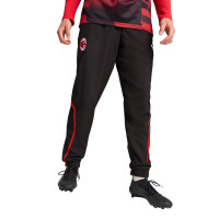 PUMA AC Milan Pre-Match Pantalon d'Entraînement Woven 2024-2025 Noir Rouge