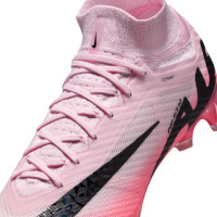 Nike Zoom Mercurial Superfly 9 Elite Gazon Naturel Chaussures de Foot (FG) Rose Clair Rose Vif Noir