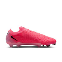 Nike Phantom GX II Elite Gazon Naturel Chaussures de Foot (FG) Rose Vif Rose Clair Noir