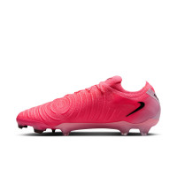 Nike Phantom GX II Elite Gazon Naturel Chaussures de Foot (FG) Rose Vif Rose Clair Noir