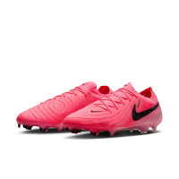 Nike Phantom GX II Elite Gazon Naturel Chaussures de Foot (FG) Rose Vif Rose Clair Noir