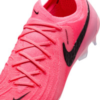 Nike Phantom GX II Elite Gazon Naturel Chaussures de Foot (FG) Rose Vif Rose Clair Noir