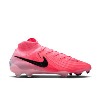 Nike Phantom Luna II Elite Gazon Naturel Chaussures de Foot (FG) Rose Vif Rose Clair Noir