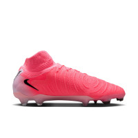 Nike Phantom Luna II Elite Gazon Naturel Chaussures de Foot (FG) Rose Vif Rose Clair Noir