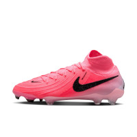 Nike Phantom Luna II Elite Gazon Naturel Chaussures de Foot (FG) Rose Vif Rose Clair Noir