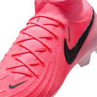 Nike Phantom Luna II Elite Gazon Naturel Chaussures de Foot (FG) Rose Vif Rose Clair Noir