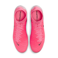 Nike Phantom Luna II Pro Gazon Naturel Chaussures de Foot (FG) Rose Vif Rose Clair Noir