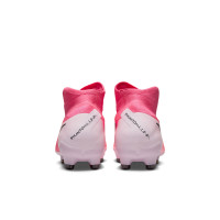 Nike Phantom Luna II Pro Gazon Naturel Chaussures de Foot (FG) Rose Vif Rose Clair Noir