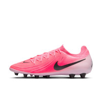 Nike Phantom GX II Pro Gazon Artificiel Chaussures de Foot (AG) Rose Vif Rose Clair Noir