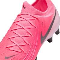 Nike Phantom GX II Pro Gazon Artificiel Chaussures de Foot (AG) Rose Vif Rose Clair Noir