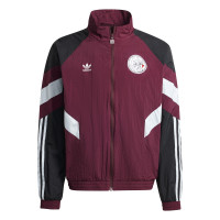 adidas Ajax Originals Trainingsjack 2024-2025 Bordeauxrood Wit Zwart