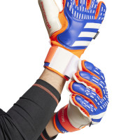 adidas Predator Match Fingersave Gants de Gardien de But Bleu Rouge Blanc