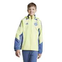 adidas Ajax Allweather Jack 2024-2025 Kids Geel Blauw