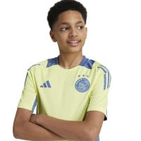 adidas Ajax Maillot d'Entraînement 2024-2025 Enfants Jaune Bleu