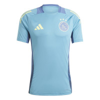 adidas Ajax Trainingsshirt 2024-2025 Lichtblauw Blauw Geel