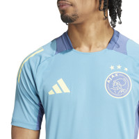 adidas Ajax Maillot d'Entraînement 2024-2025 Bleu Clair Bleu Jaune