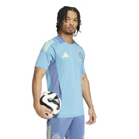 adidas Ajax Trainingsshirt 2024-2025 Lichtblauw Blauw Geel