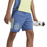 adidas Ajax Short d'Entraînement 2024-2025 Enfants Bleu Jaune