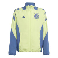 adidas Ajax Presentatie Trainingspak Full-Zip 2024-2025 Kids Geel Blauw