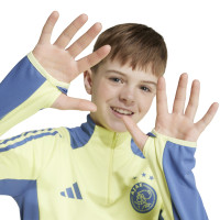 adidas Ajax Haut d'Entraînement 1/4-Zip 2024-2025 Enfants Jaune Bleu