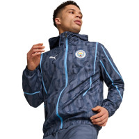 PUMA Manchester City Pre-Match Anthem Survêtement 2024-2025 Bleu Foncé Bleu Clair