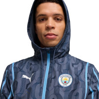 PUMA Manchester City Pre-Match Anthem Survêtement 2024-2025 Bleu Foncé Bleu Clair