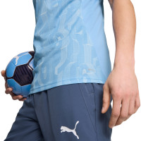 PUMA Manchester City Pre-Match Maillot d'Entraînement 2024-2025 Bleu Clair Blanc