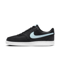 Baskets Nike Court Vision Low Next Nature noires, bleu clair et blanc