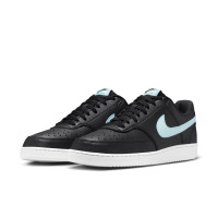 Baskets Nike Court Vision Low Next Nature noires, bleu clair et blanc