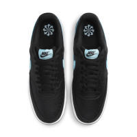 Baskets Nike Court Vision Low Next Nature noires, bleu clair et blanc