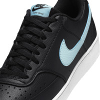 Baskets Nike Court Vision Low Next Nature noires, bleu clair et blanc