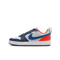 Baskets Nike Court Borough Low Recraft pour enfants, beiges, bleu foncé, rouge