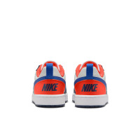 Nike Court Borough Low Recraft Baskets Enfants Blanc Bleu Foncé Bleu Orange