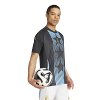 adidas Argentinië Pre-Match Trainingsshirt 2024-2026 Zwart Lichtblauw Goud