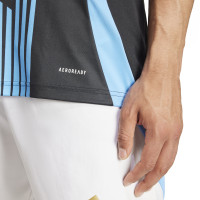 adidas Argentine Pre-Match Maillot d'Entraînement 2024-2026 Noir Bleu Clair Doré