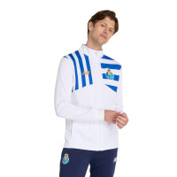 New Balance FC Porto Présentation Veste d'Entraînement 2024-2025 Blanc Bleu Jaune