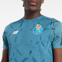 New Balance FC Porto Maillot d'Entraînement 2024-2025 Bleu-Gris Bleu Foncé Blanc