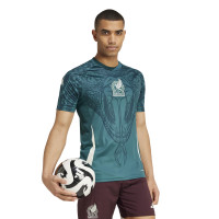 adidas Mexique Pre-Match Maillot d'Entraînement 2024-2026 Vert Blanc