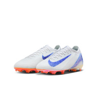 Nike Zoom Mercurial Vapor 16 Pro Gazon Naturel Chaussures de Foot (FG) Enfants Blanc Bleu Orange