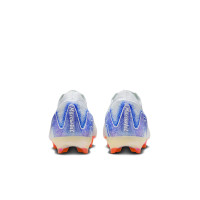 Nike Zoom Mercurial Vapor 16 Pro Gazon Naturel Chaussures de Foot (FG) Enfants Blanc Bleu Orange