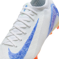 Nike Zoom Mercurial Vapor 16 Pro Gazon Naturel Chaussures de Foot (FG) Enfants Blanc Bleu Orange