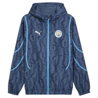 PUMA Manchester City Pre-Match Anthem Veste d'Entraînement 2024-2025 Bleu Foncé Bleu Clair