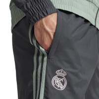 adidas Real Madrid Culturewear Survêtement Woven Full-Zip 2024-2025 Gris Foncé Vert Mauve