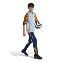 adidas Real Madrid Track Survêtement Sweat à Capuche 2024-2025 Enfants Bleu Clair Bleu Foncé Jaune