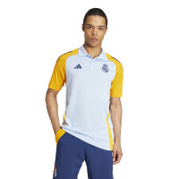 adidas Real Madrid Polo Zomerset 2024-2025 Lichtblauw Donkerblauw Geel