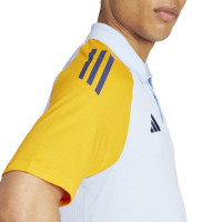 adidas Real Madrid Polo 2024-2025 Lichtblauw Geel Donkerblauw