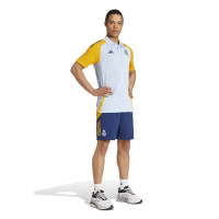 adidas Real Madrid Polo 2024-2025 Bleu Clair Jaune Bleu Foncé